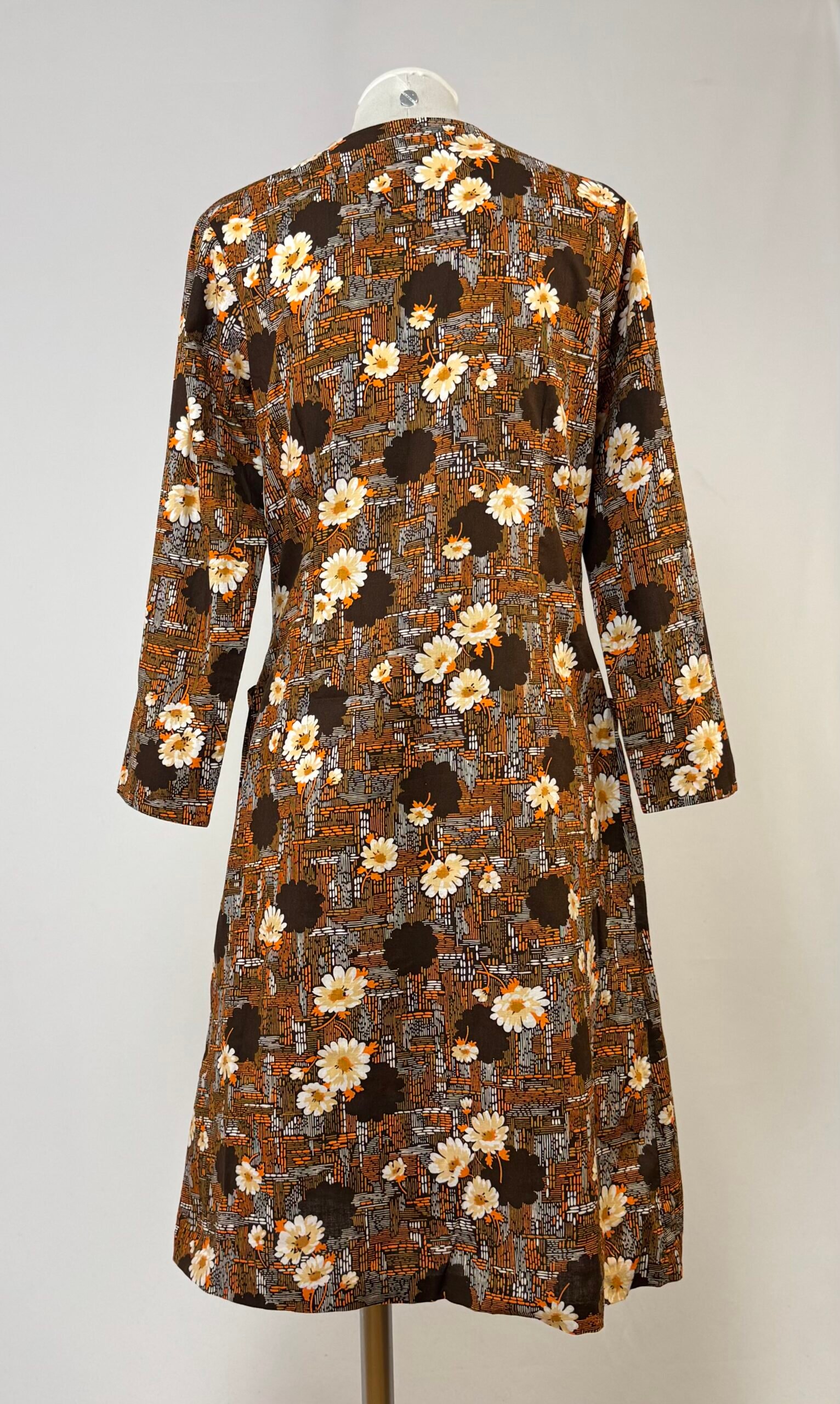 Vestido "delantal" años 70 de manga larga - Imagen 5