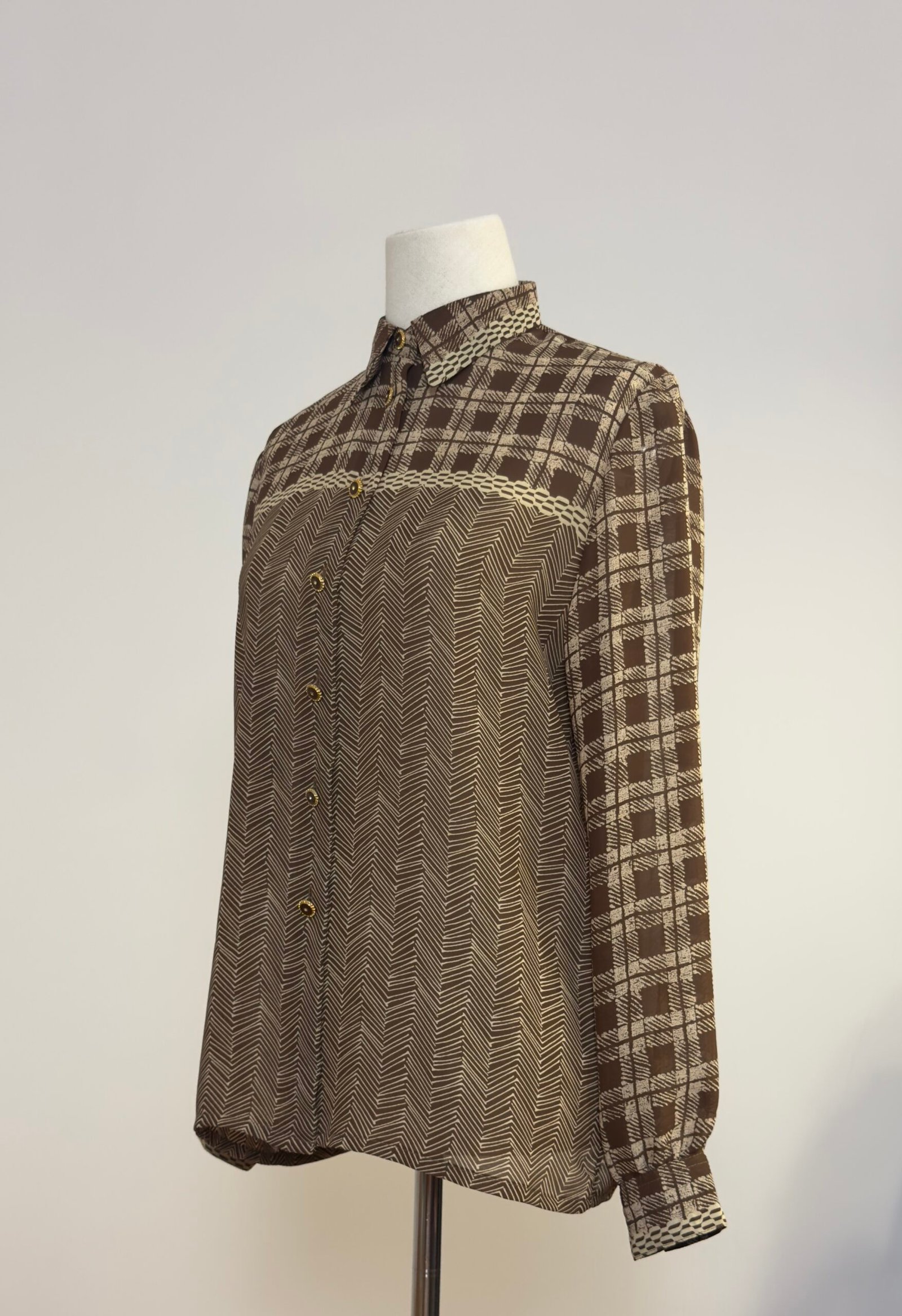 Blusa de manga larga en tonos chocolate - Imagen 8