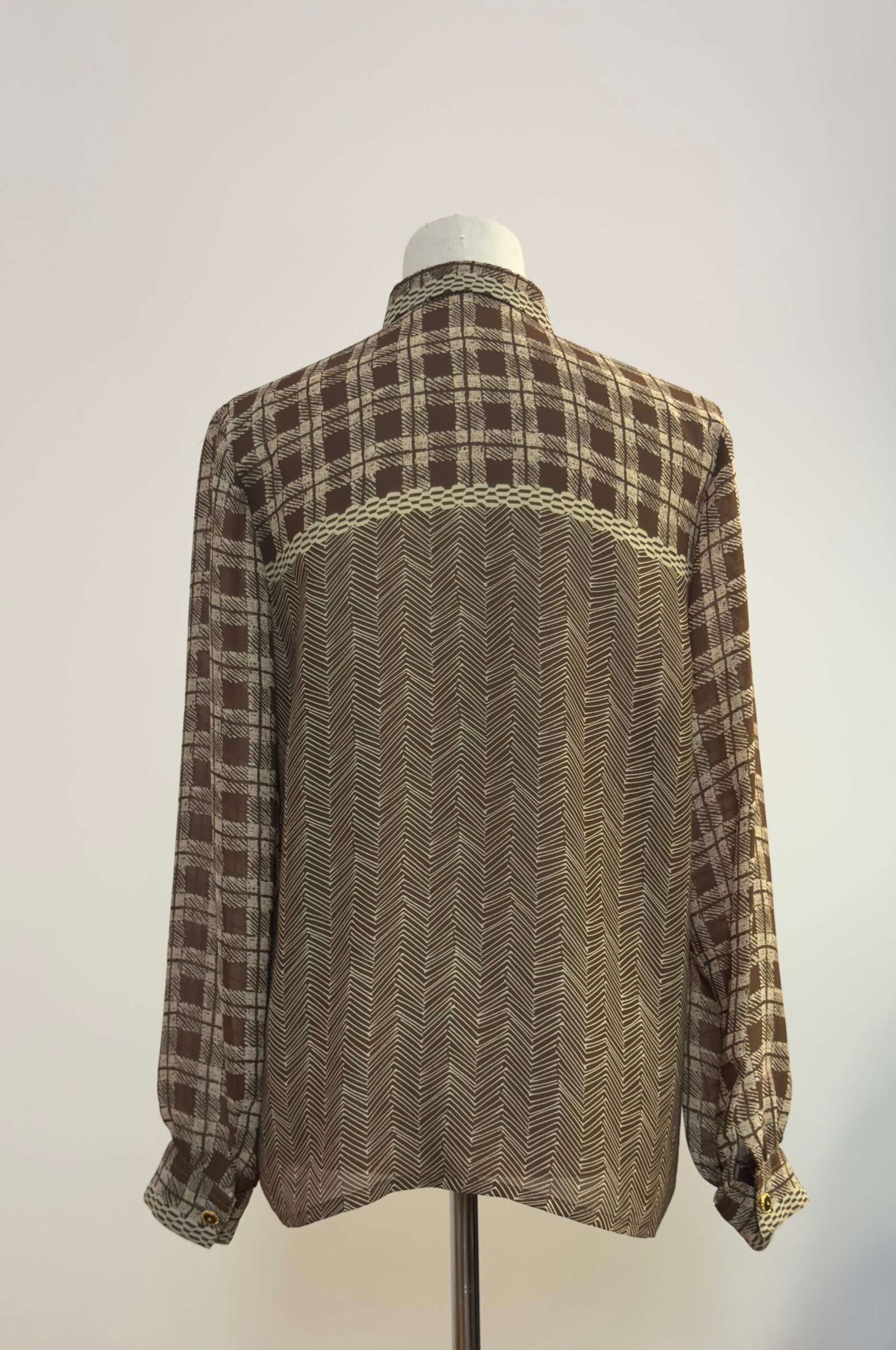 Blusa de manga larga en tonos chocolate - Imagen 9