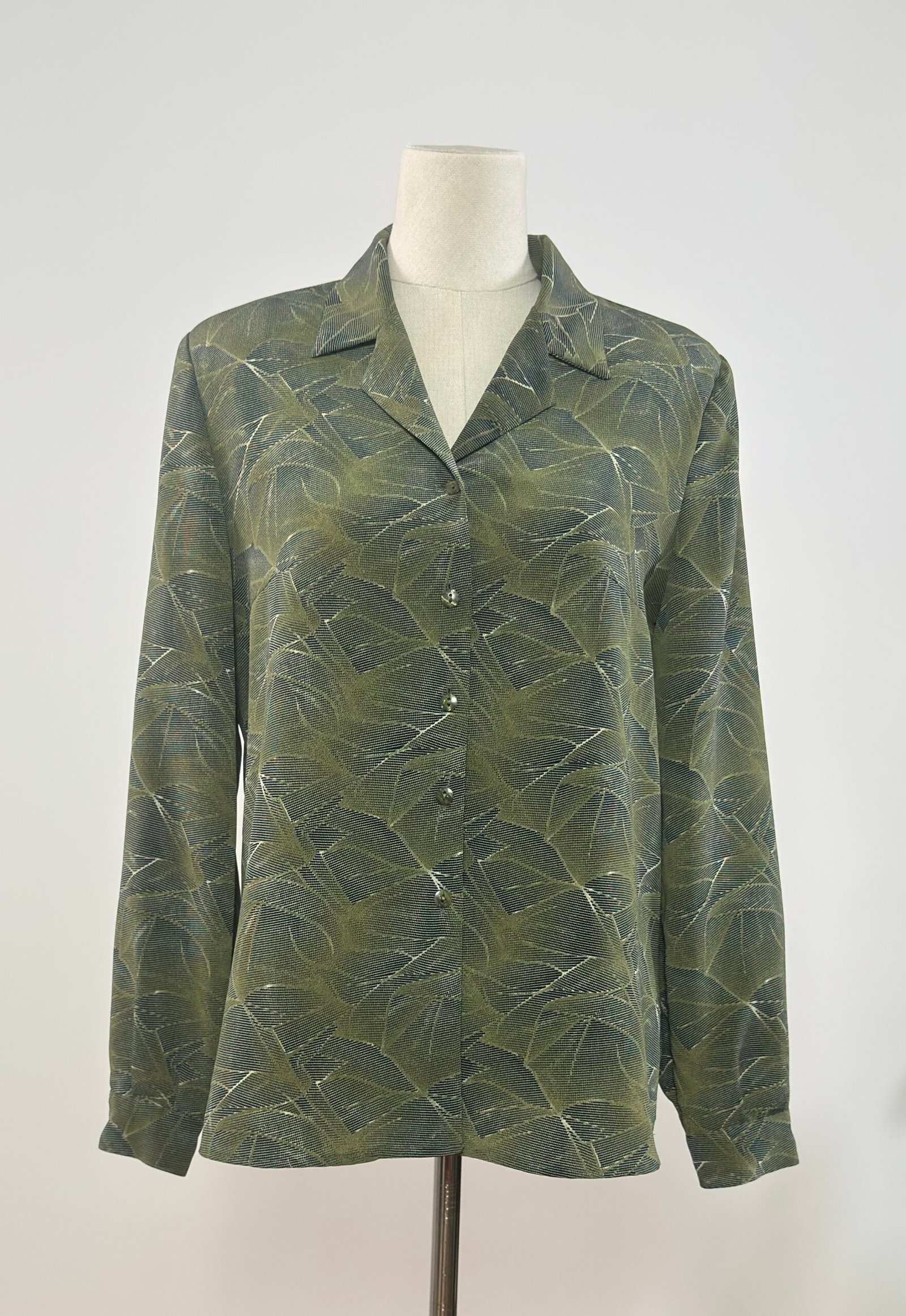 Blusa de manga larga verde caqui - Imagen 2