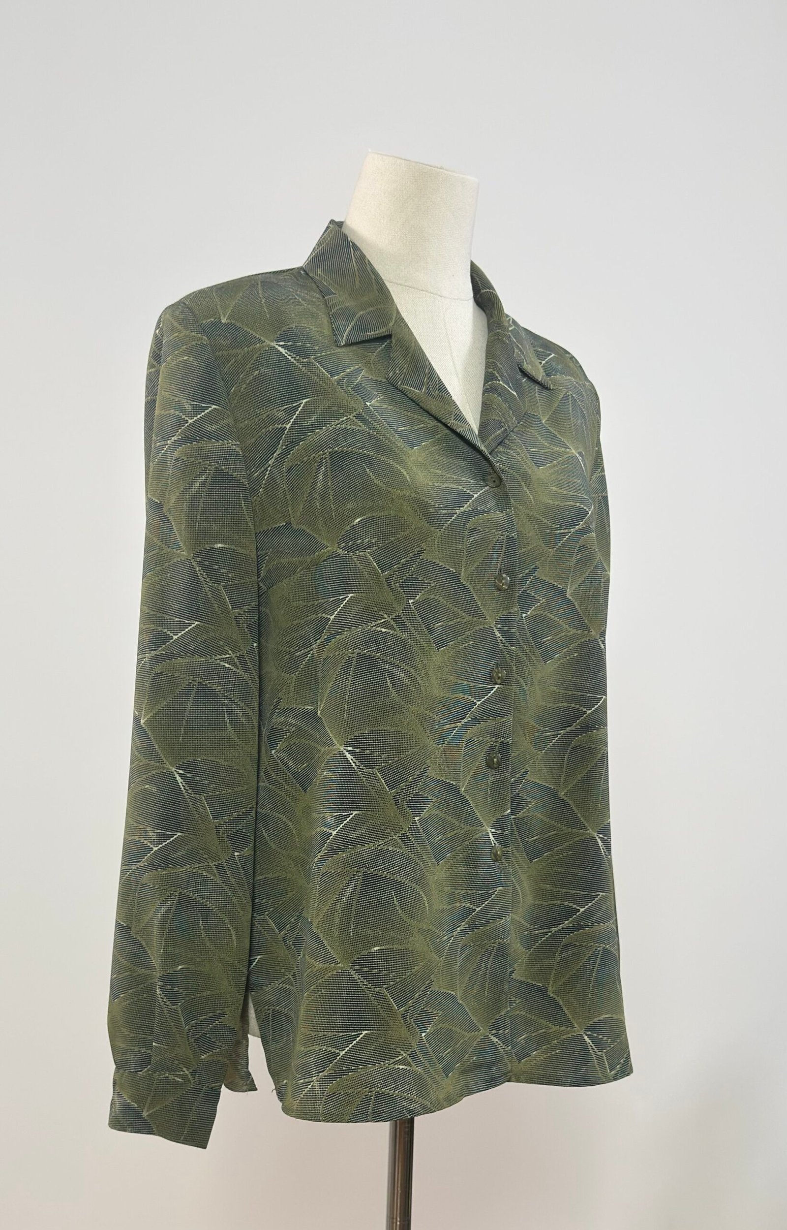 Blusa de manga larga verde caqui - Imagen 3