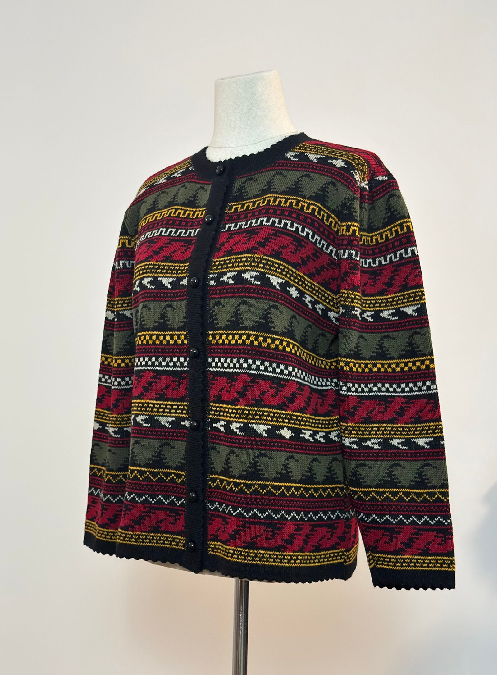 Cardigan con estampado de cenefas - Imagen 4