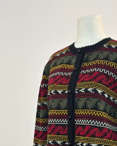 Cardigan con estampado de cenefas