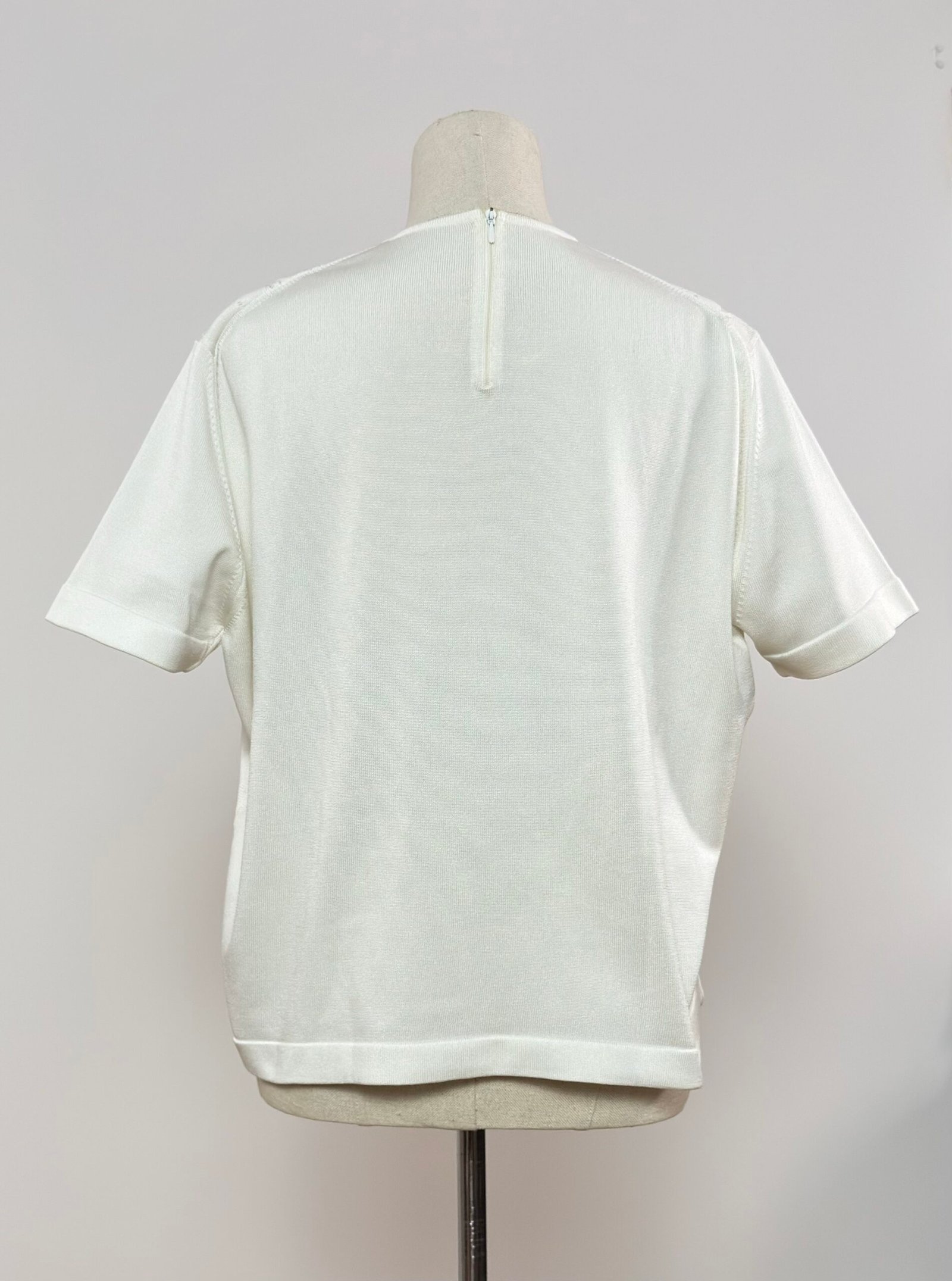 Top de punto blanco calado - Imagen 4