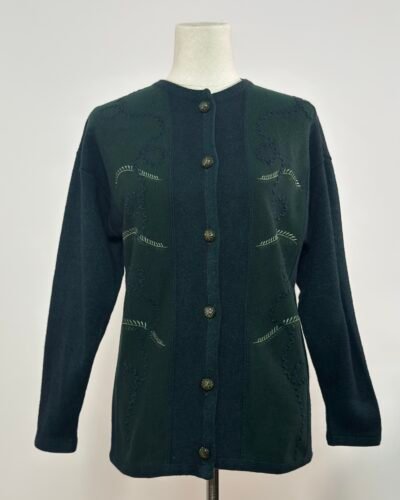 Cardigan verde esmeralda