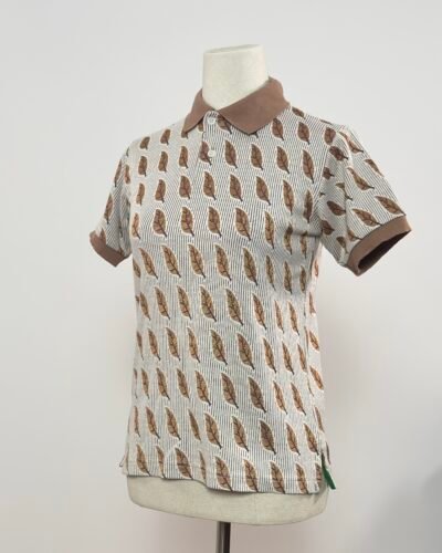 Polo de manga corta beige