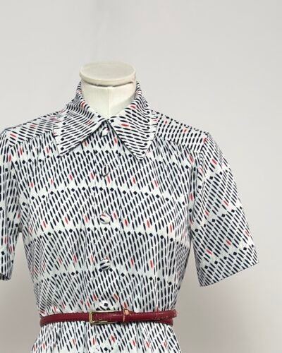 Vestido años 70 estampado degradado