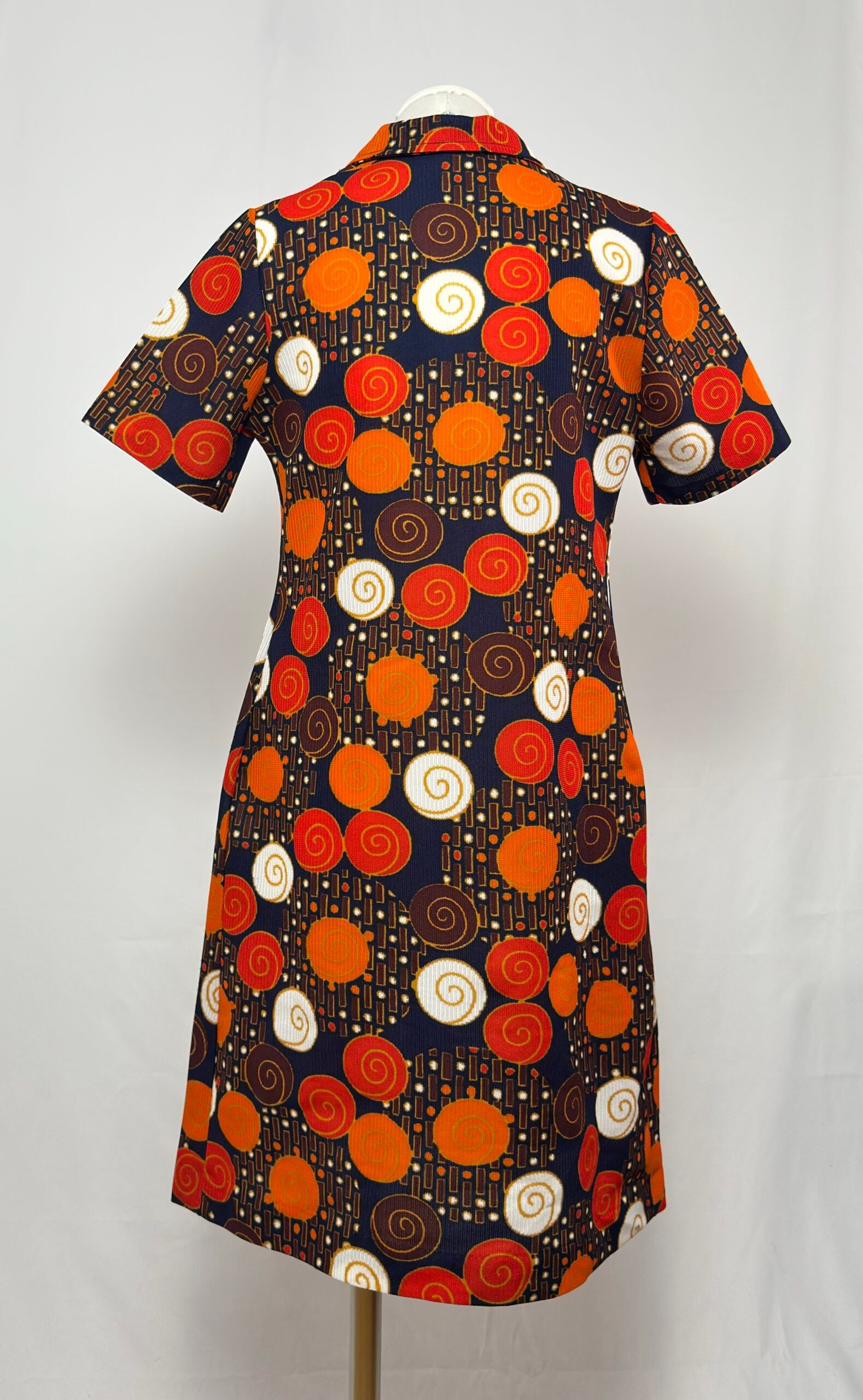 Vestidos años 70 estampado círculos - Imagen 6