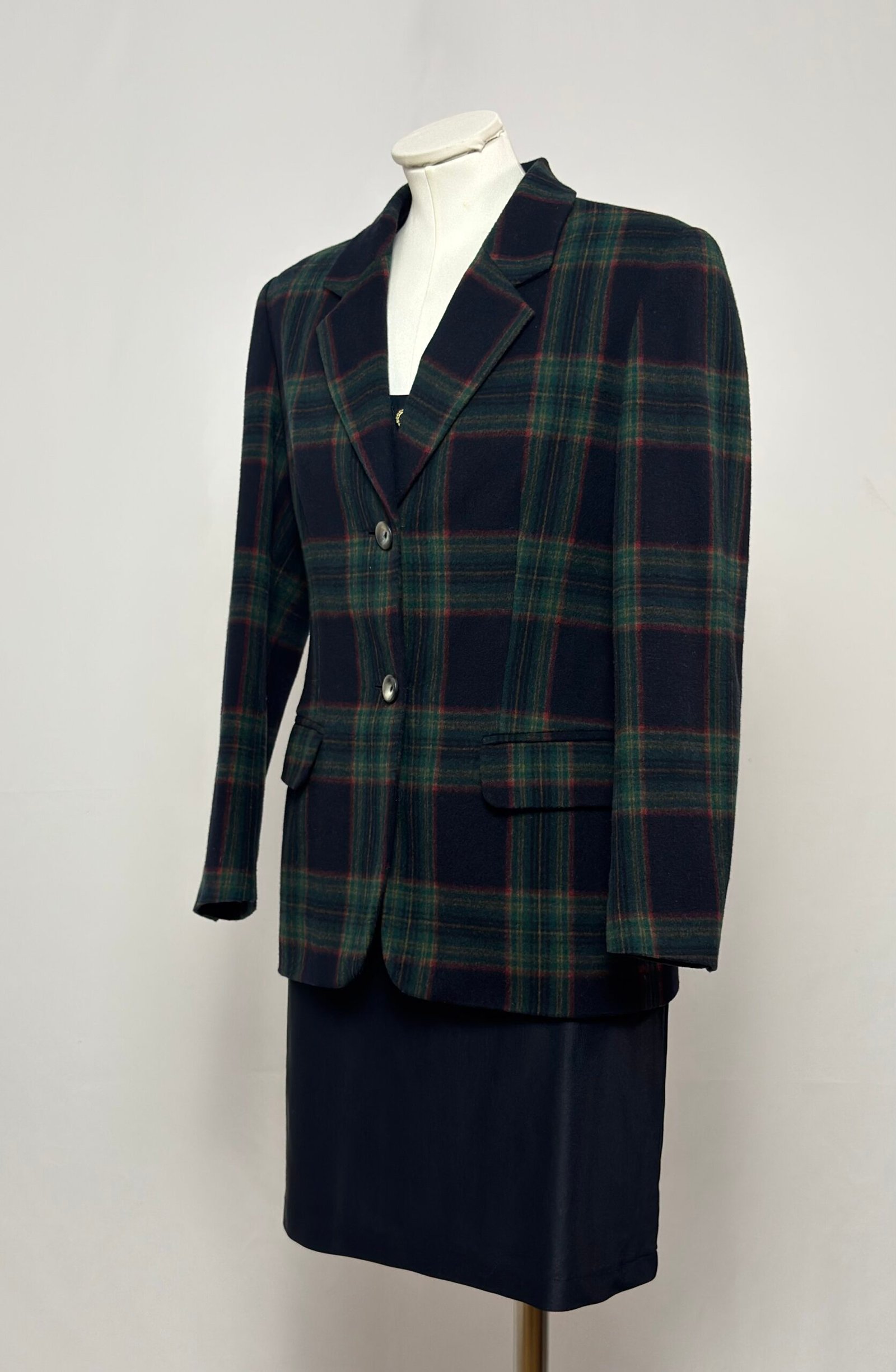 Blazer azul marino tipo tartán - Imagen 4