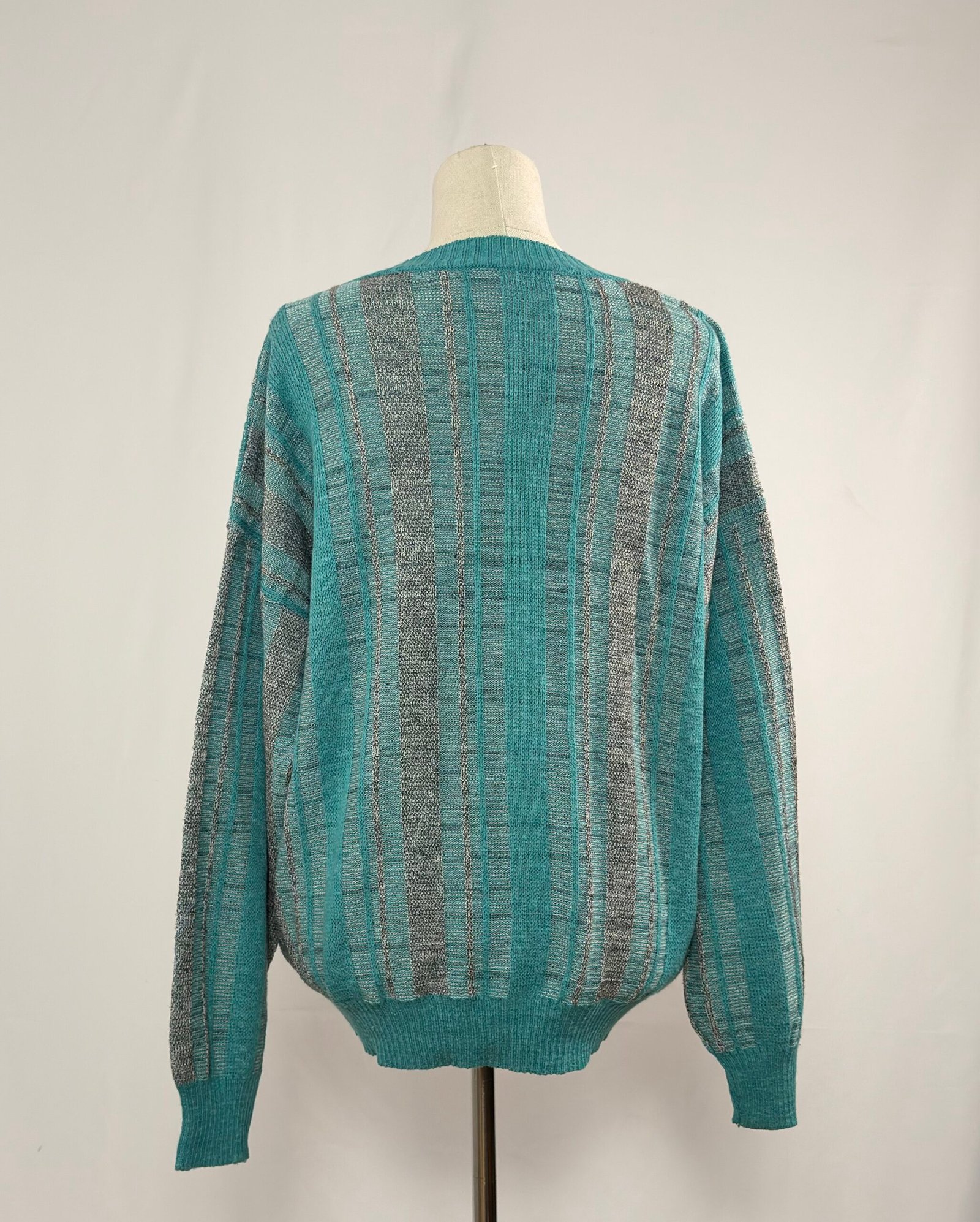 Jersey cuello de pico turquesa - Imagen 4