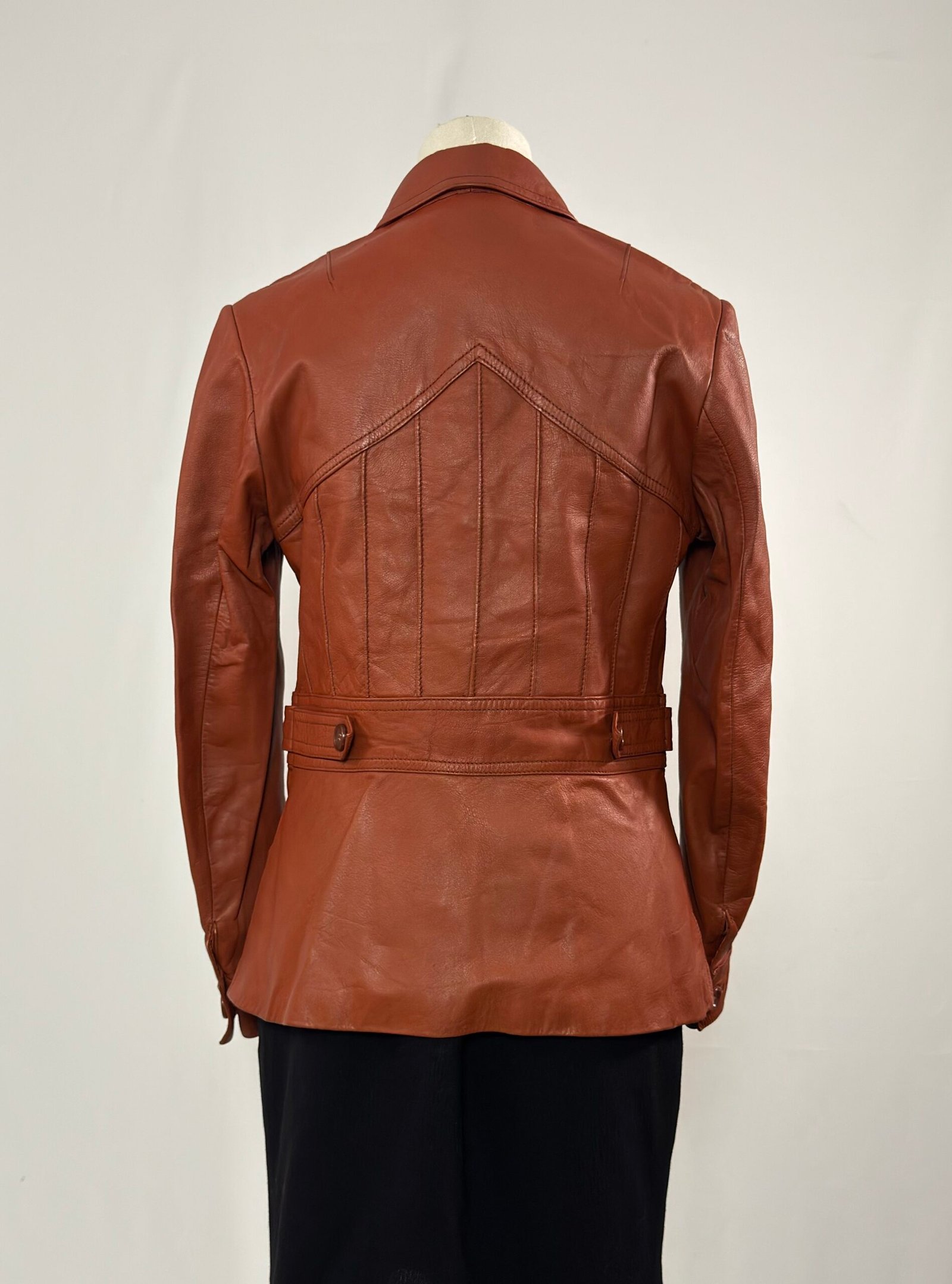 Chaqueta de cuero color caldera - Imagen 7