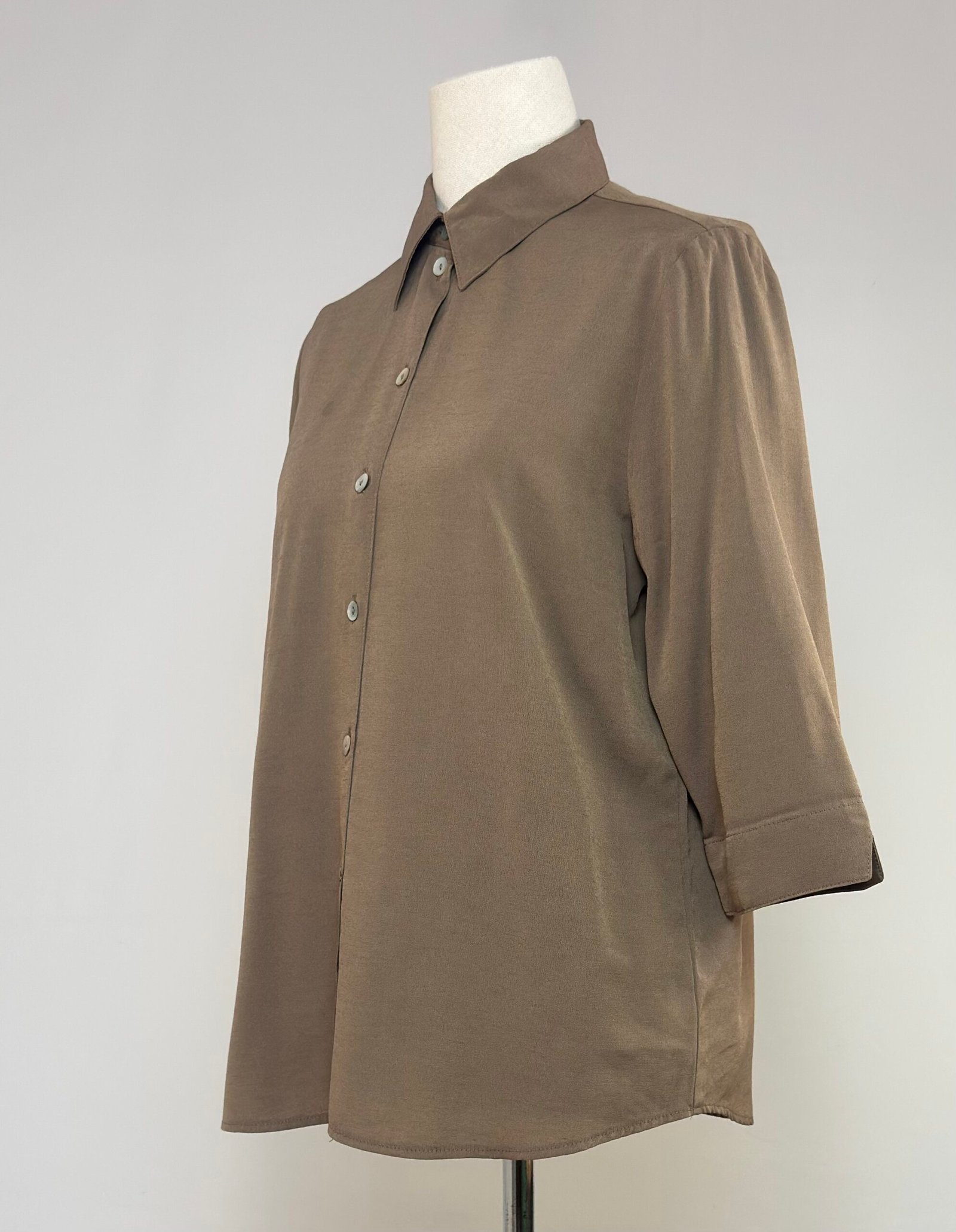 Blusa manga por el codo color camel - Imagen 4