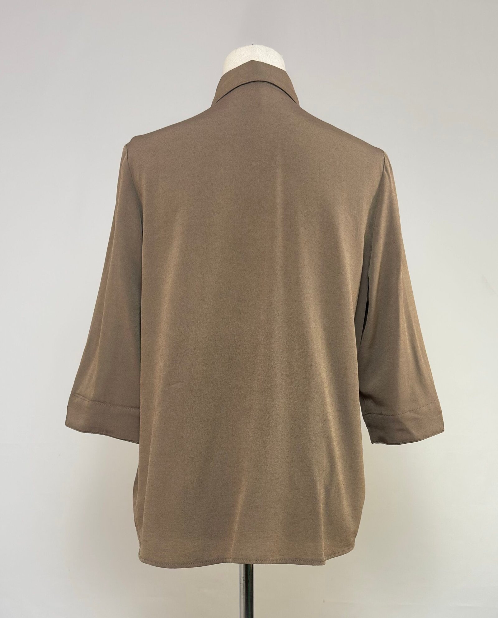 Blusa manga por el codo color camel - Imagen 5