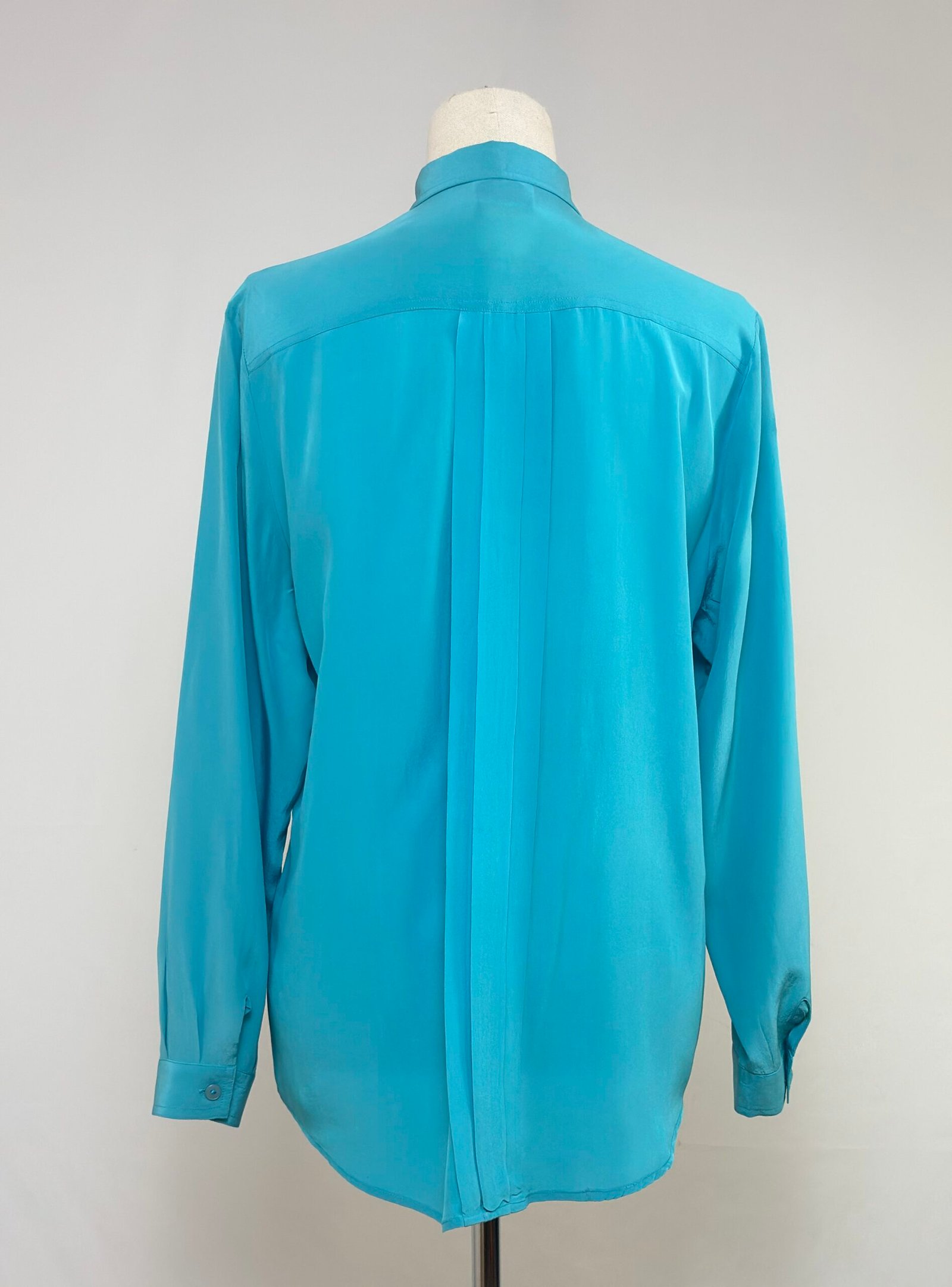 Blusa de seda turquesa - Imagen 2