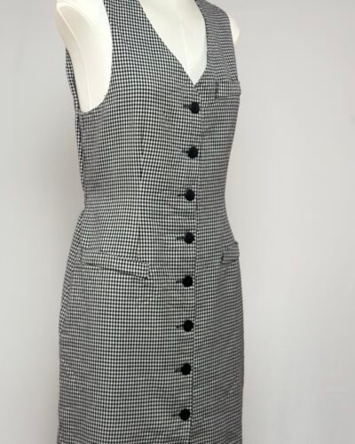 Vestido tipo pichi de cuadros vichy