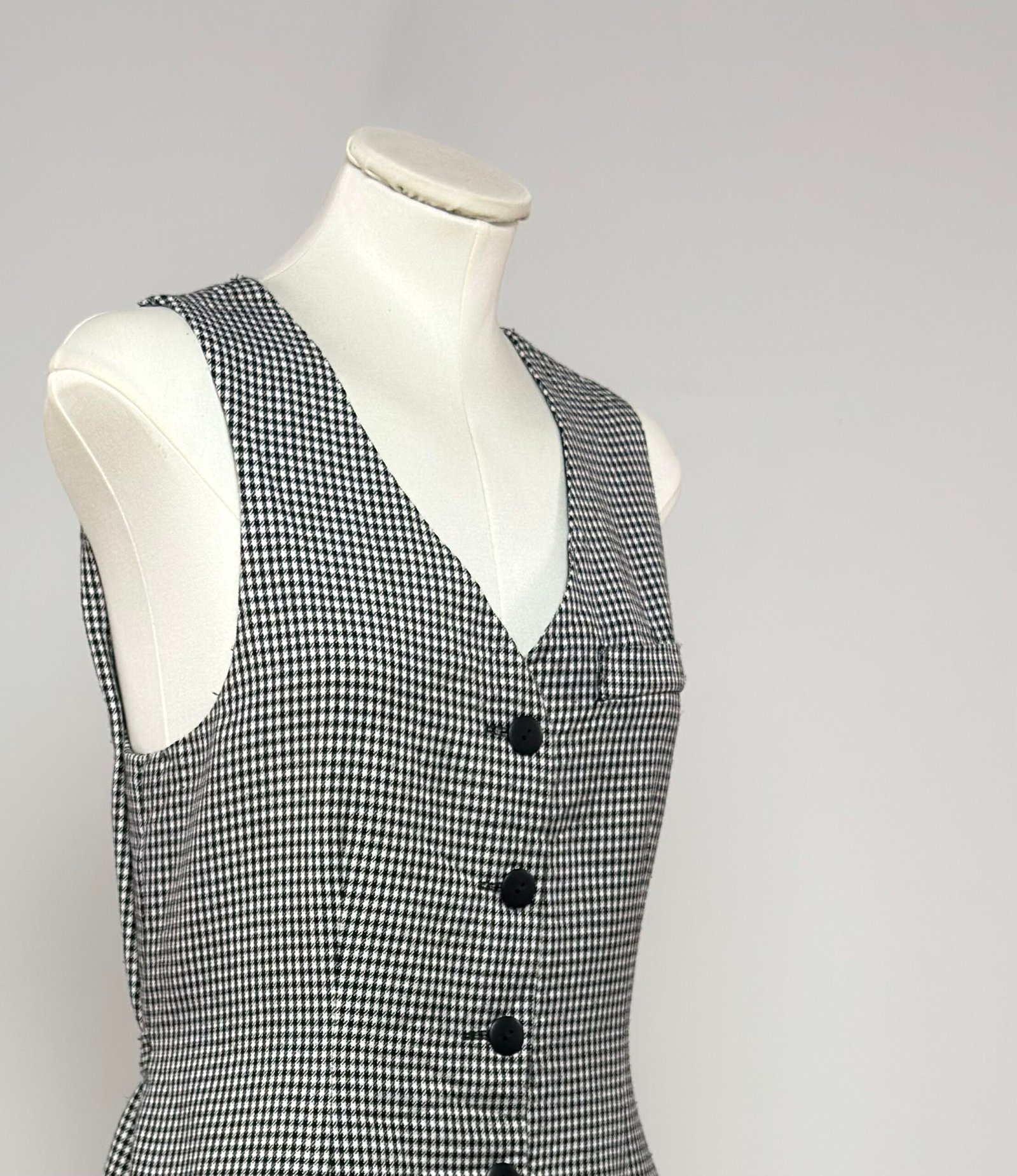 Vestido tipo pichi de cuadros vichy - Imagen 3