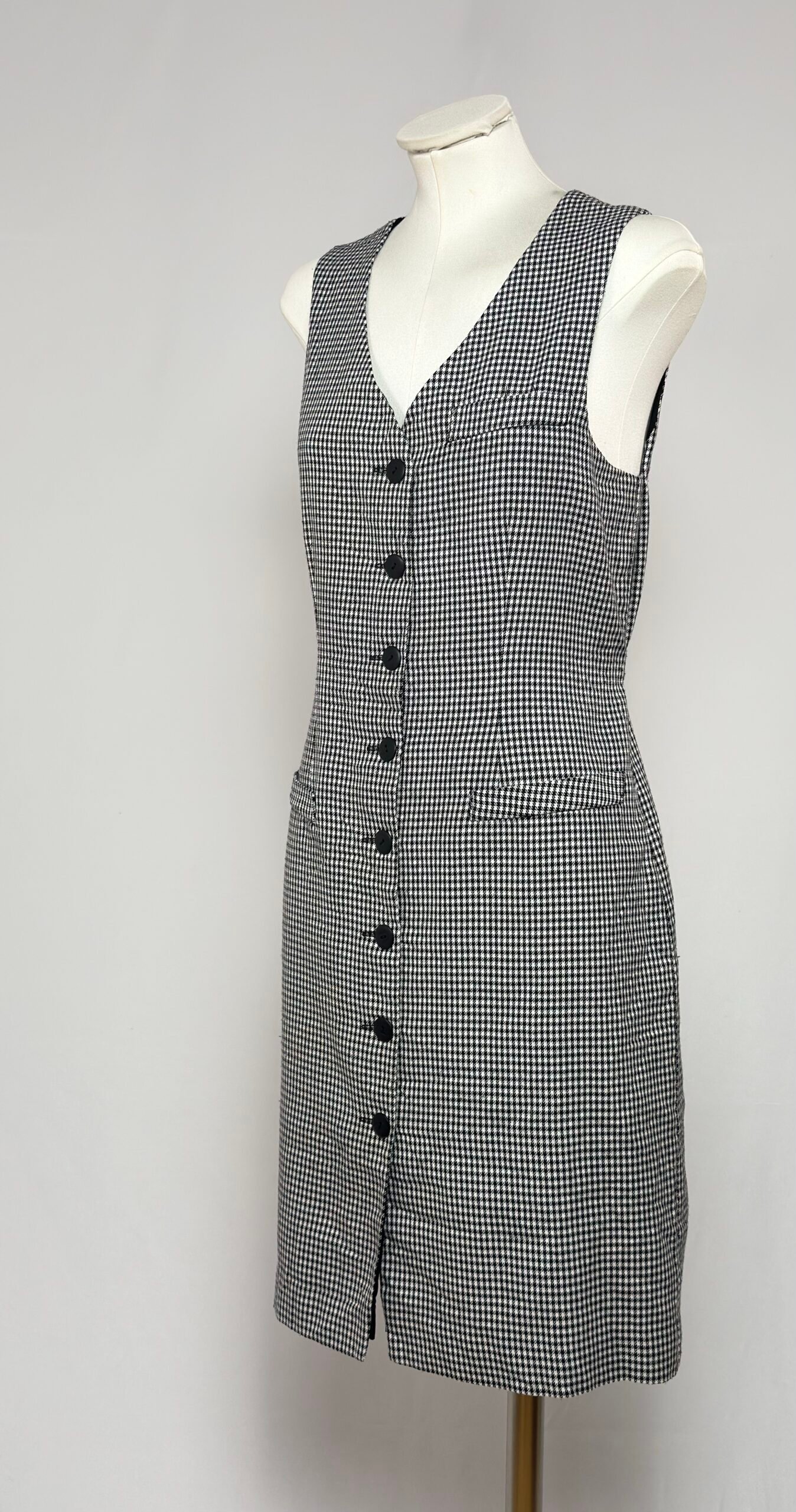 Vestido tipo pichi de cuadros vichy - Imagen 4