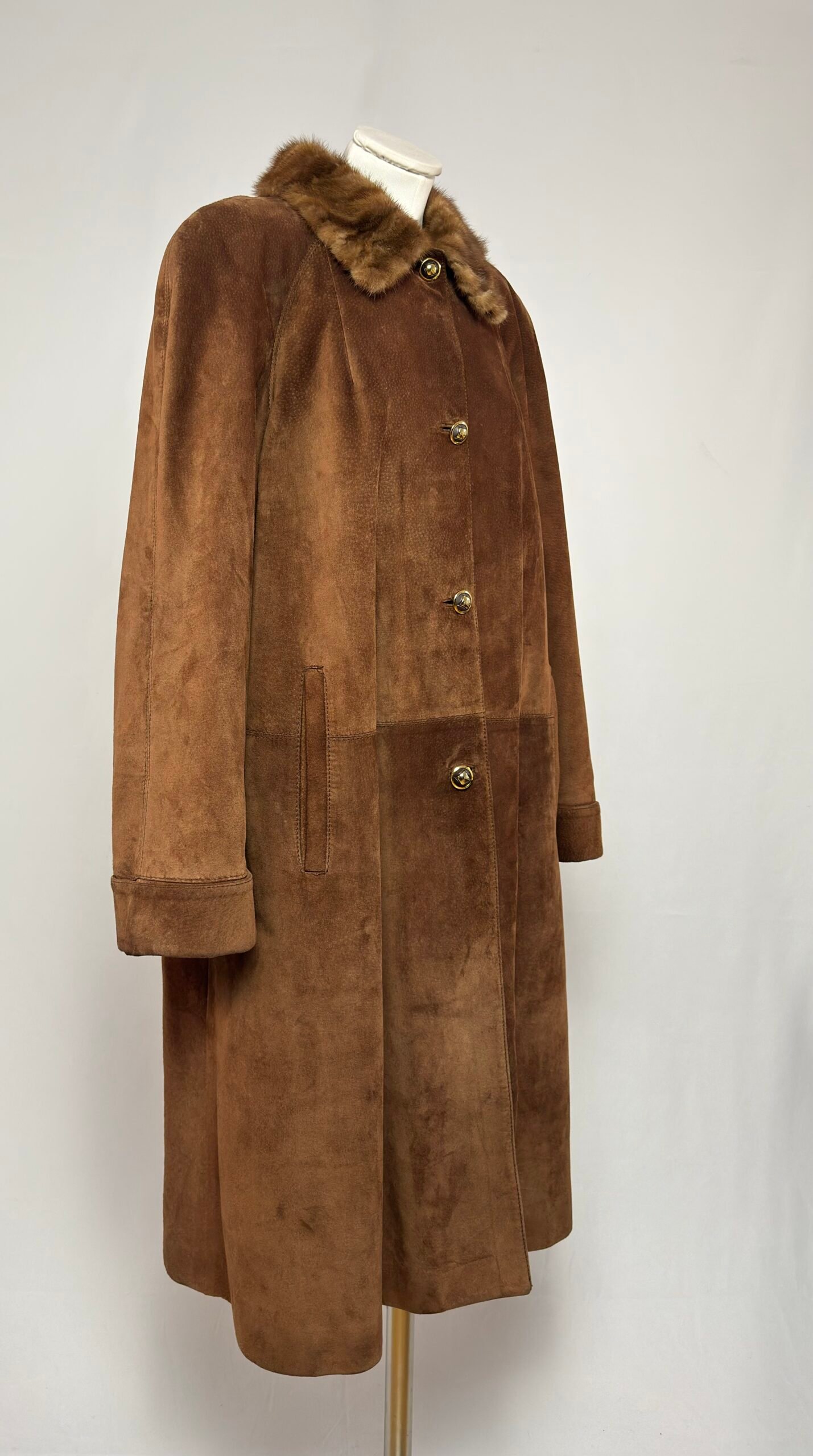 Abrigo tipo shearling de piel vuelta - Imagen 3