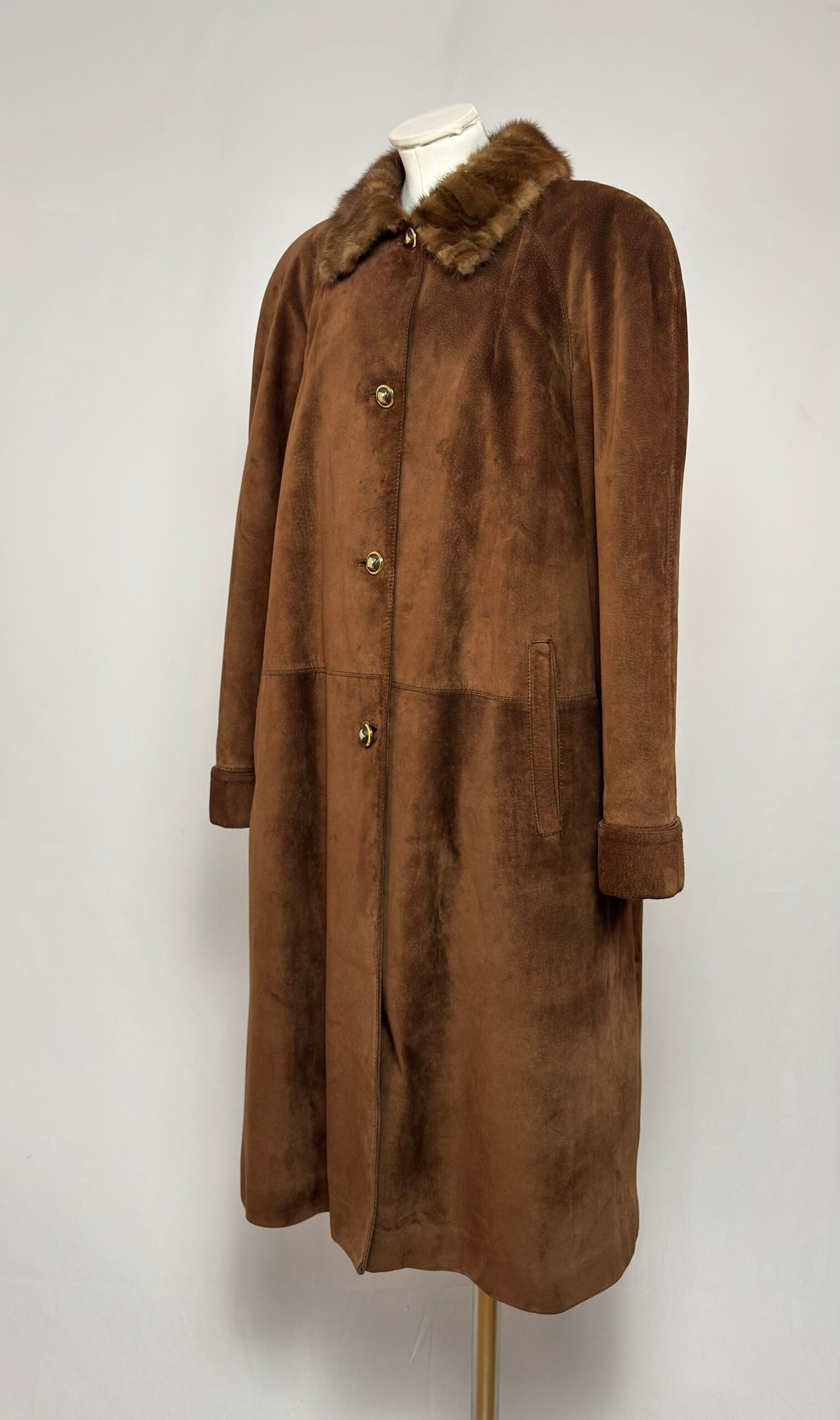 Abrigo tipo shearling de piel vuelta - Imagen 4