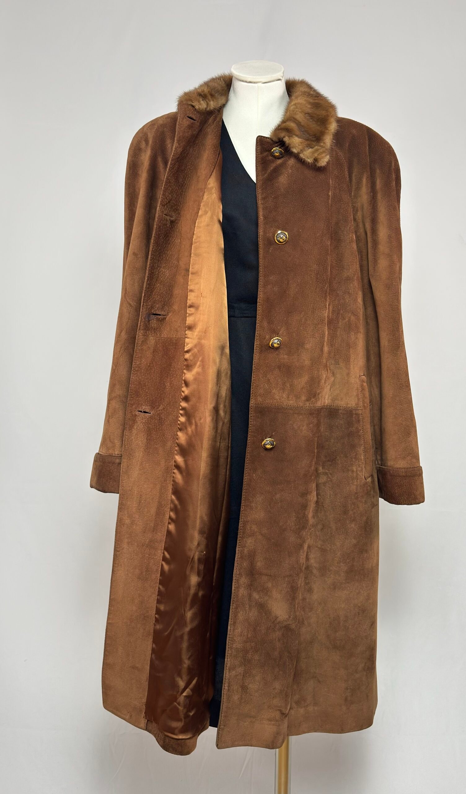 Abrigo tipo shearling de piel vuelta - Imagen 6