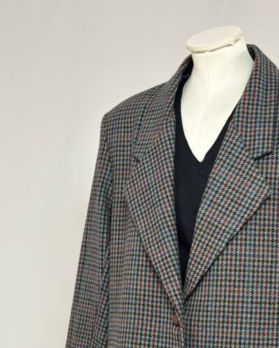 Blazer de cuadros vichy en tonos fríos