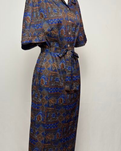 Vestido camisero estampado étnico