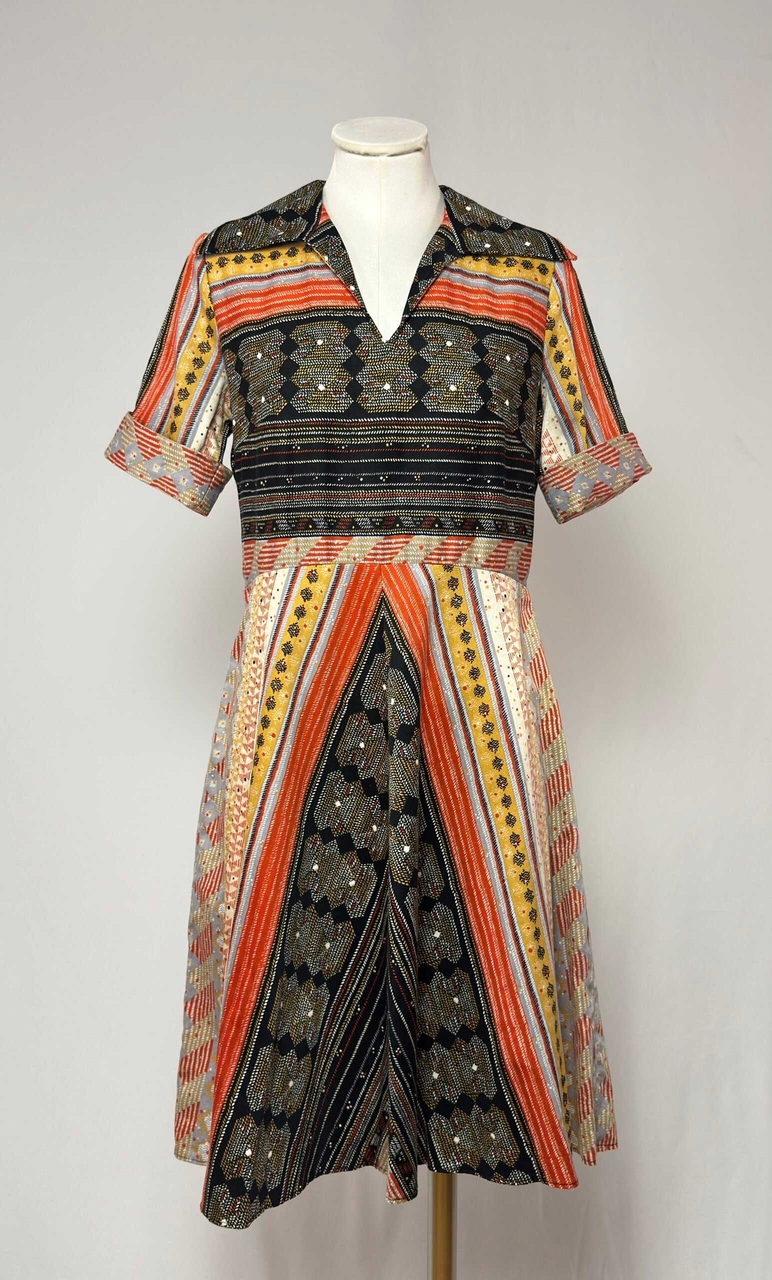 Vestido multi estampado étnico - Imagen 2