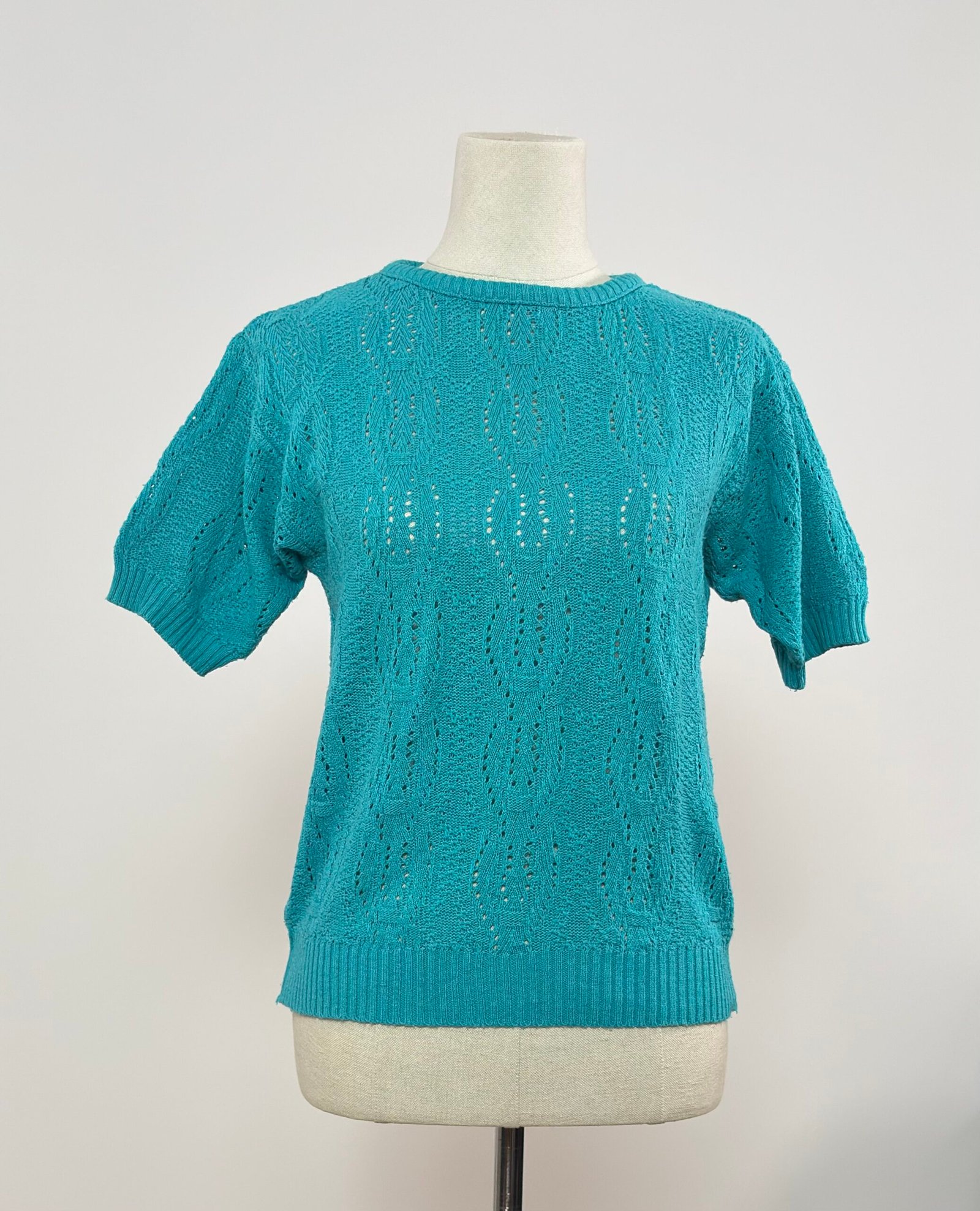 Top canalé turquesa - Imagen 2