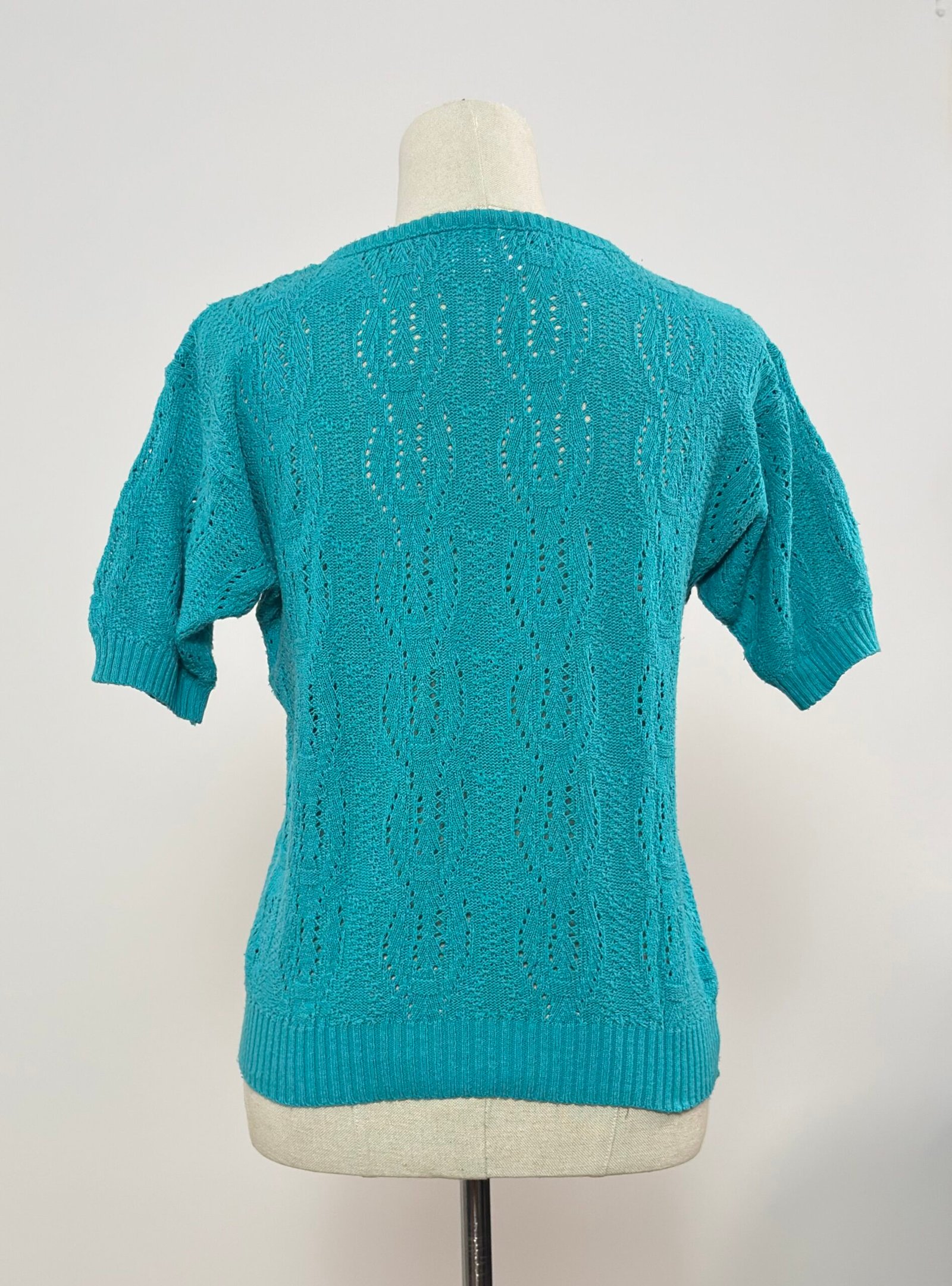 Top canalé turquesa - Imagen 5