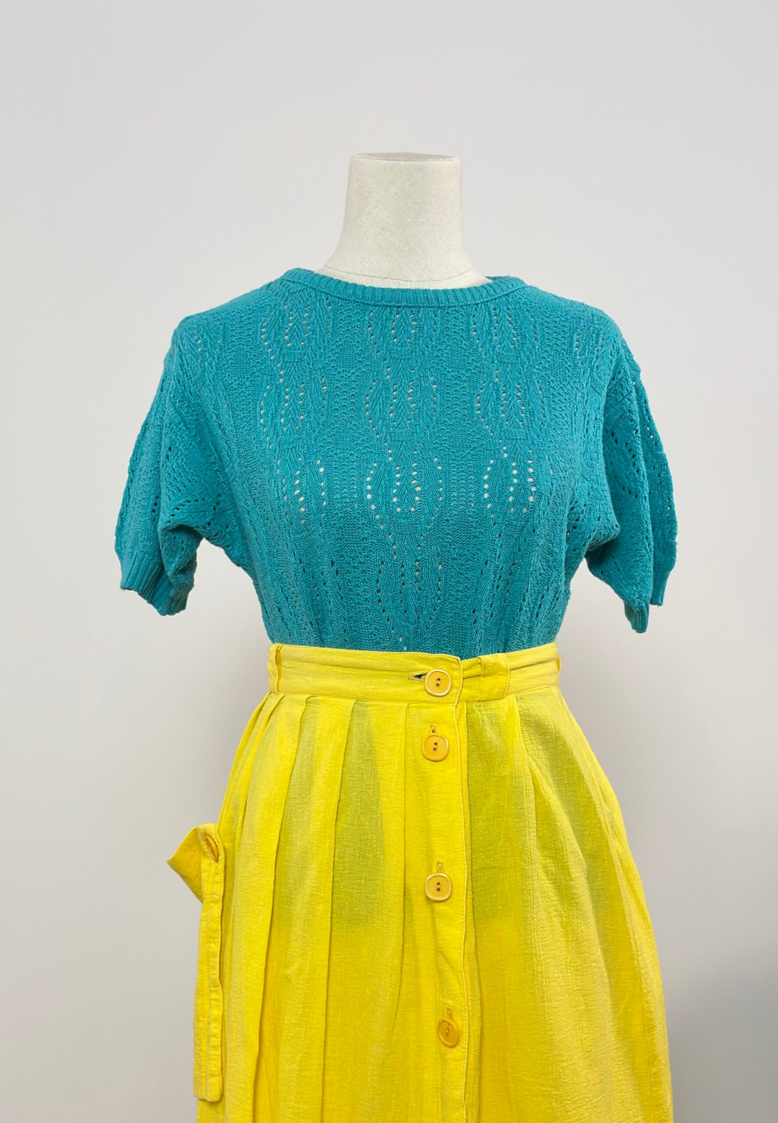 Top canalé turquesa - Imagen 6