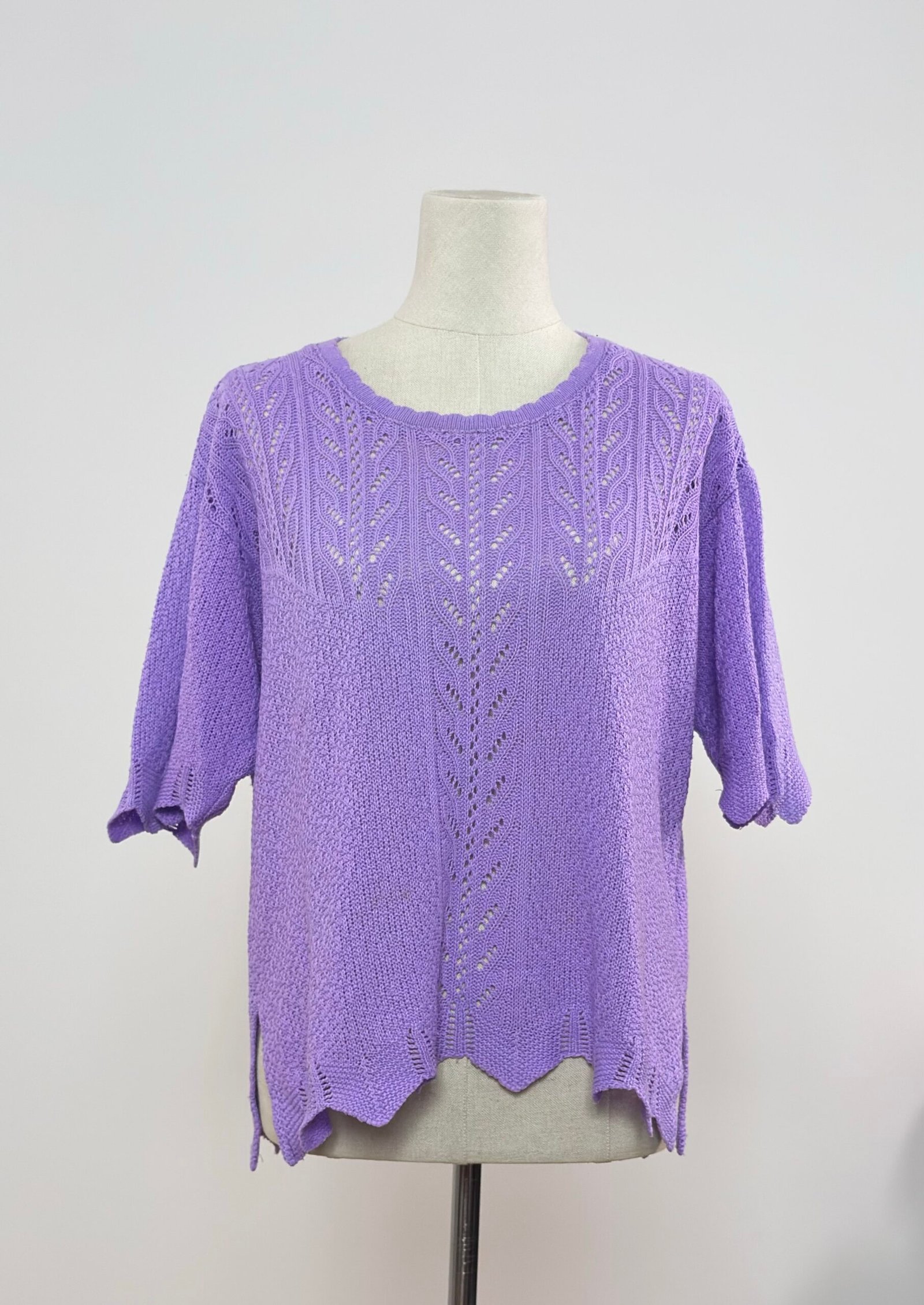 Top punto canalé lila - Imagen 2