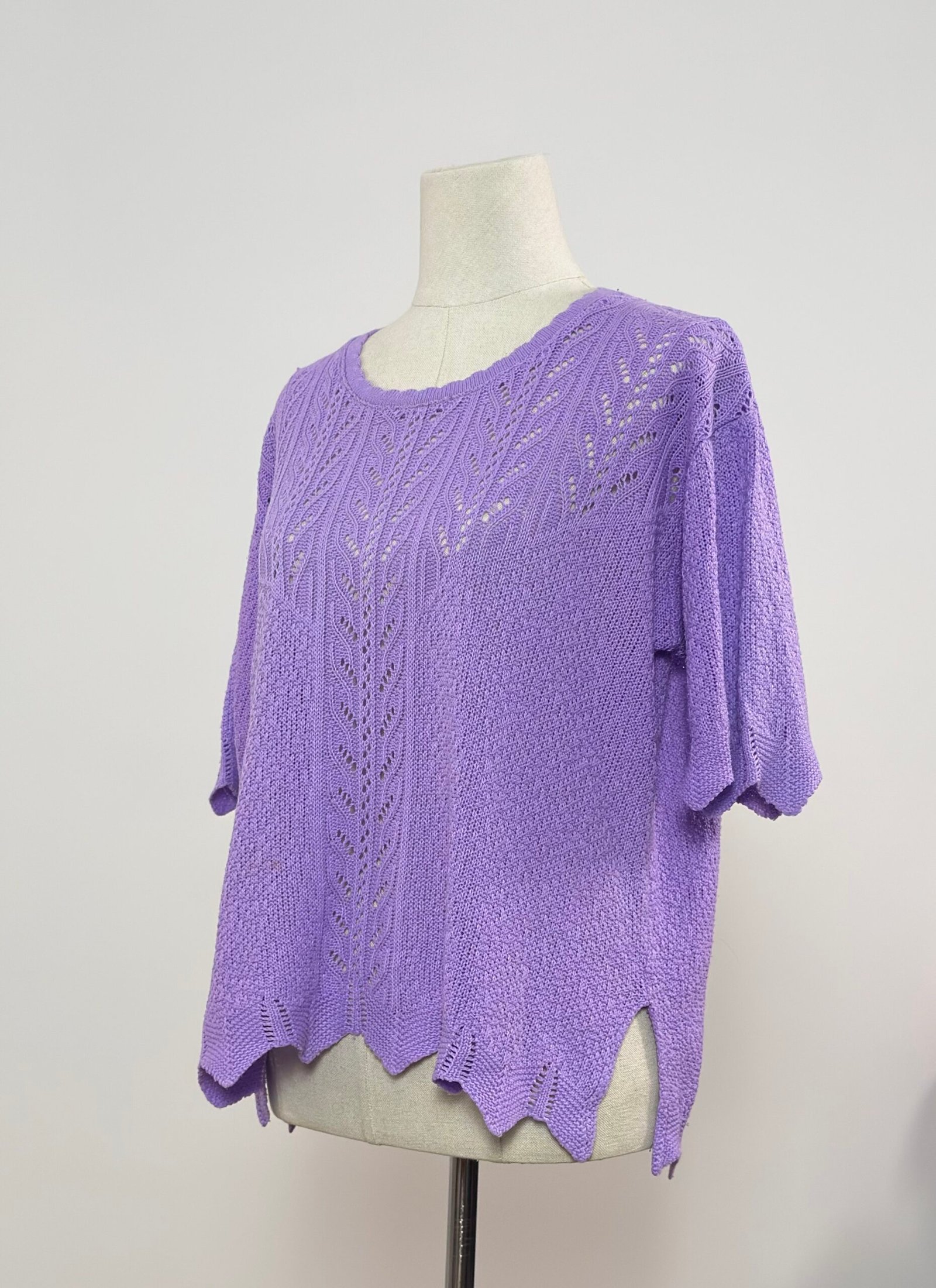 Top punto canalé lila - Imagen 3