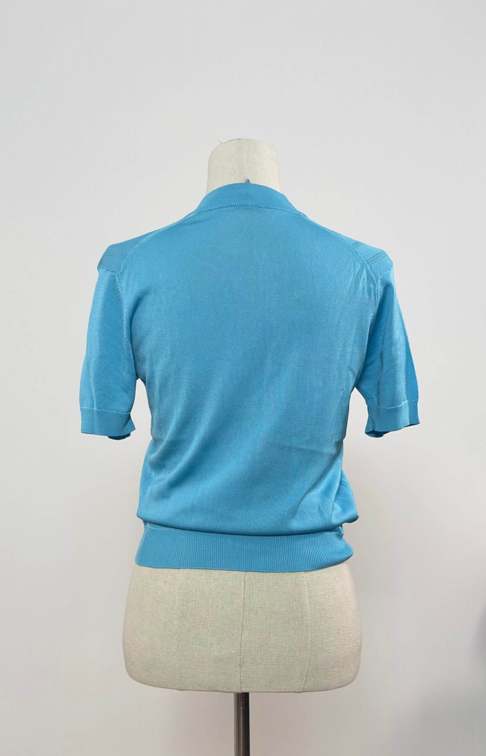 Top celeste cuello perkins - Imagen 2