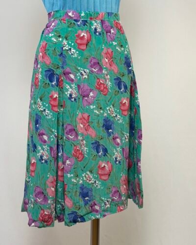 Falda fluida estampado amapolas