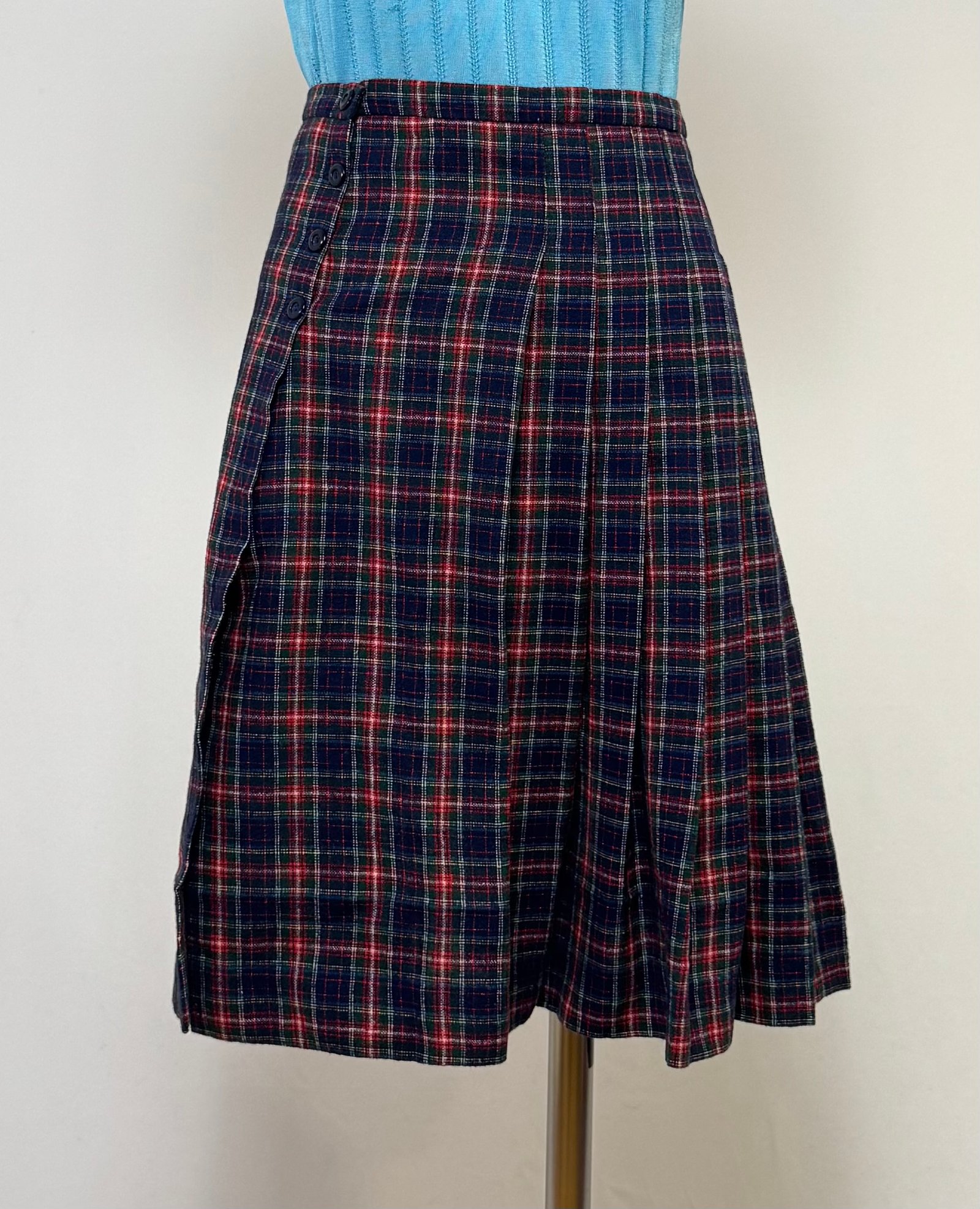 Falda tartán azul y roja - Imagen 2