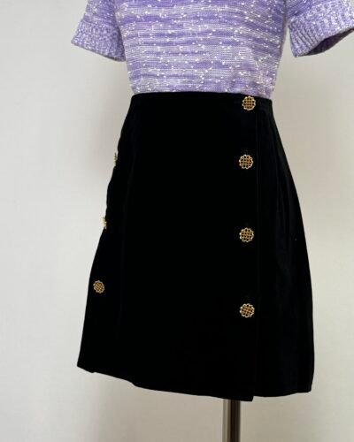 Minifalda de terciopelo negro