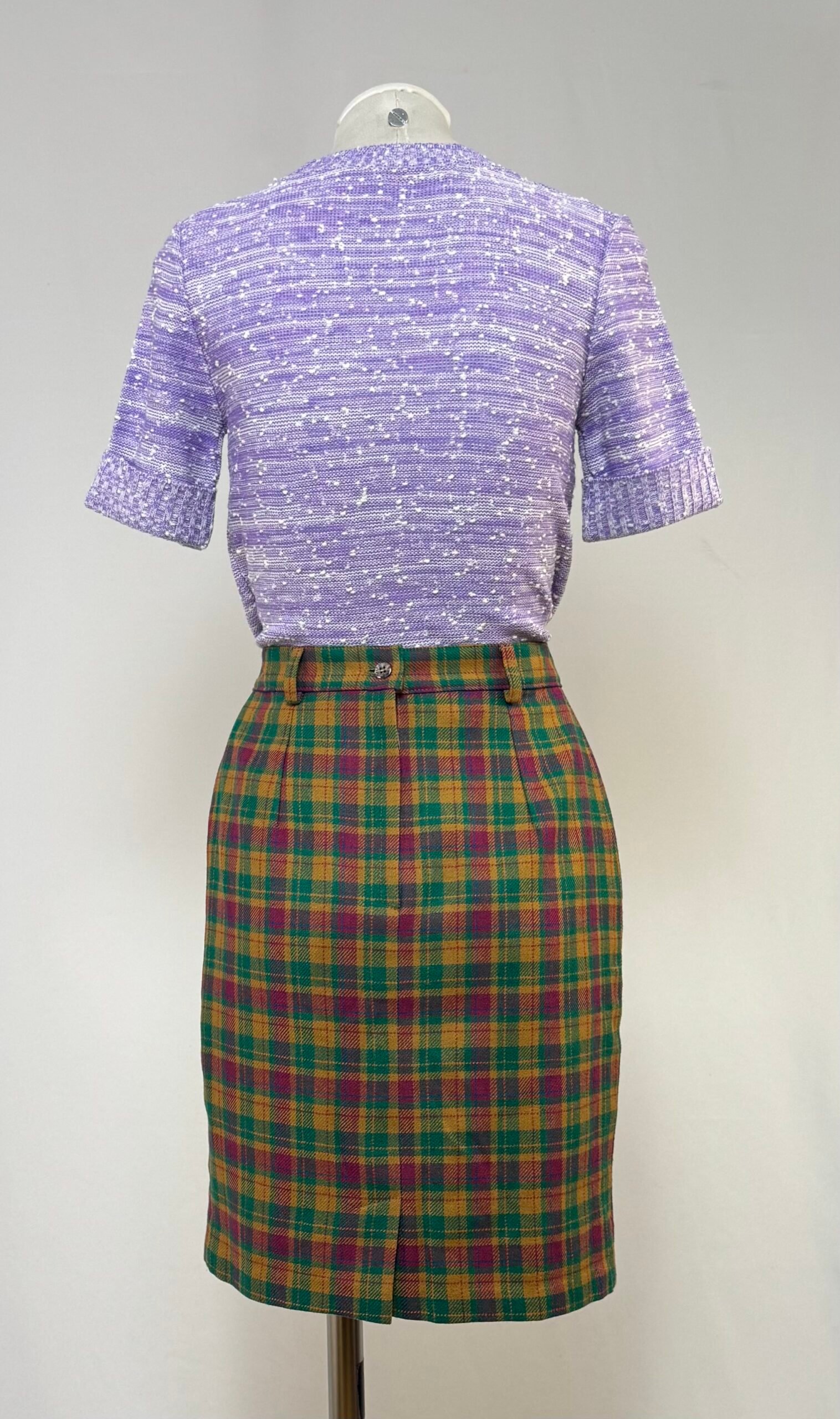 Falda de cuadros rosa y verde - Imagen 6