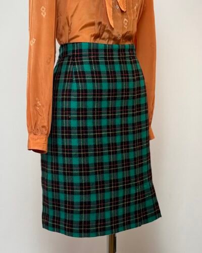 Falda tipo tartán verde Burberrys