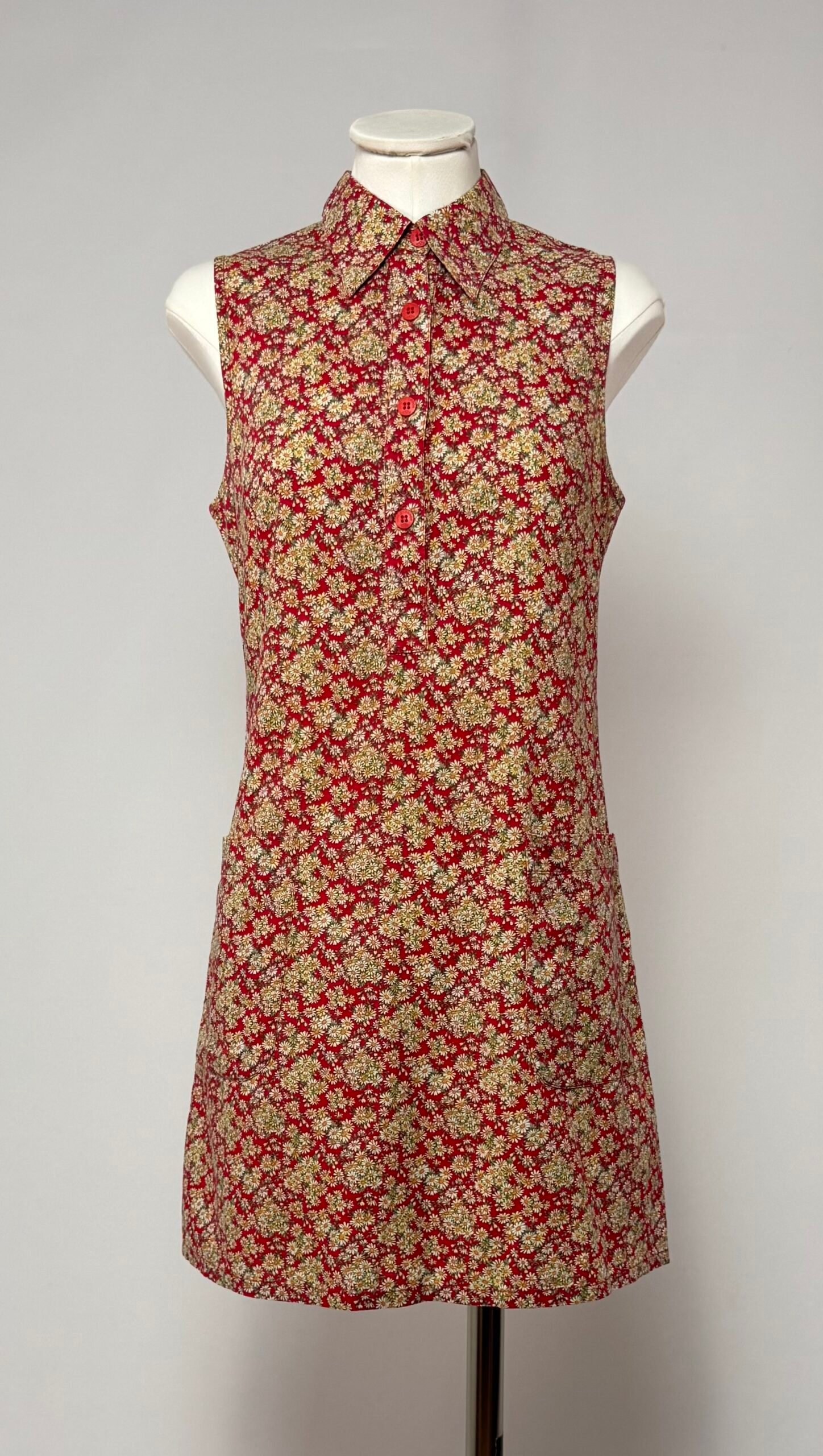 Mini vestido camisero rojo