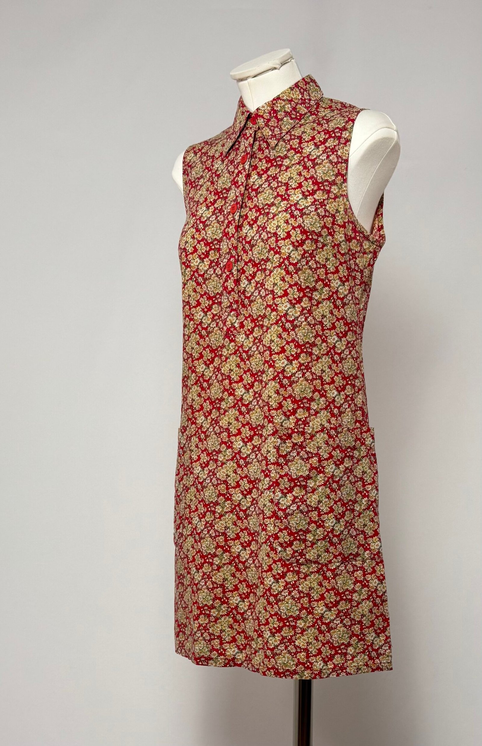 Mini vestido camisero rojo - Imagen 2