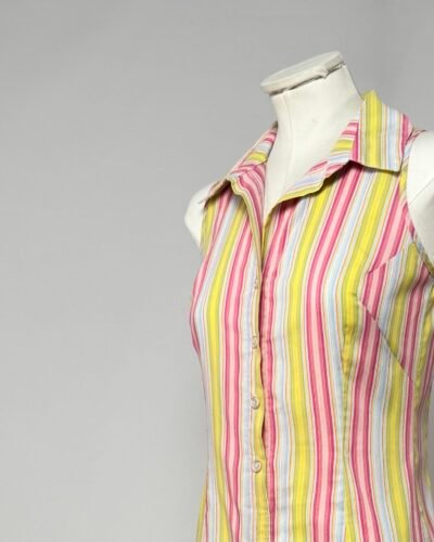 Vestido camisero rayas