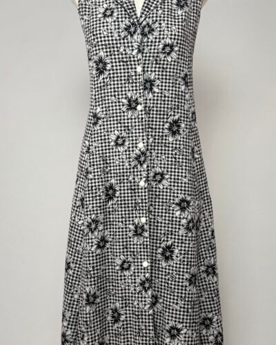 Vestido años 90 cuadros vichy