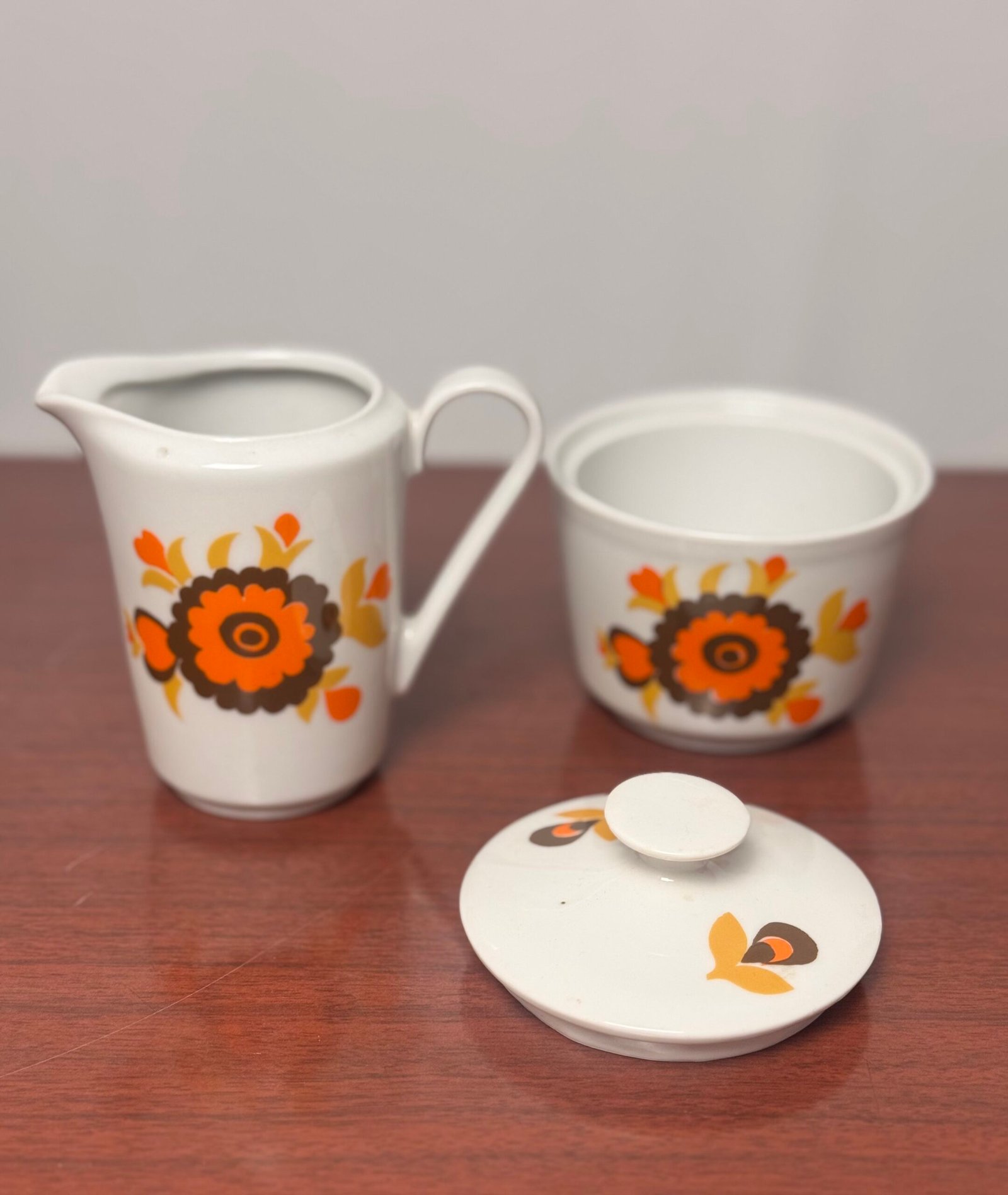 Set jarra y azucarero de porcelana alemana - Imagen 7