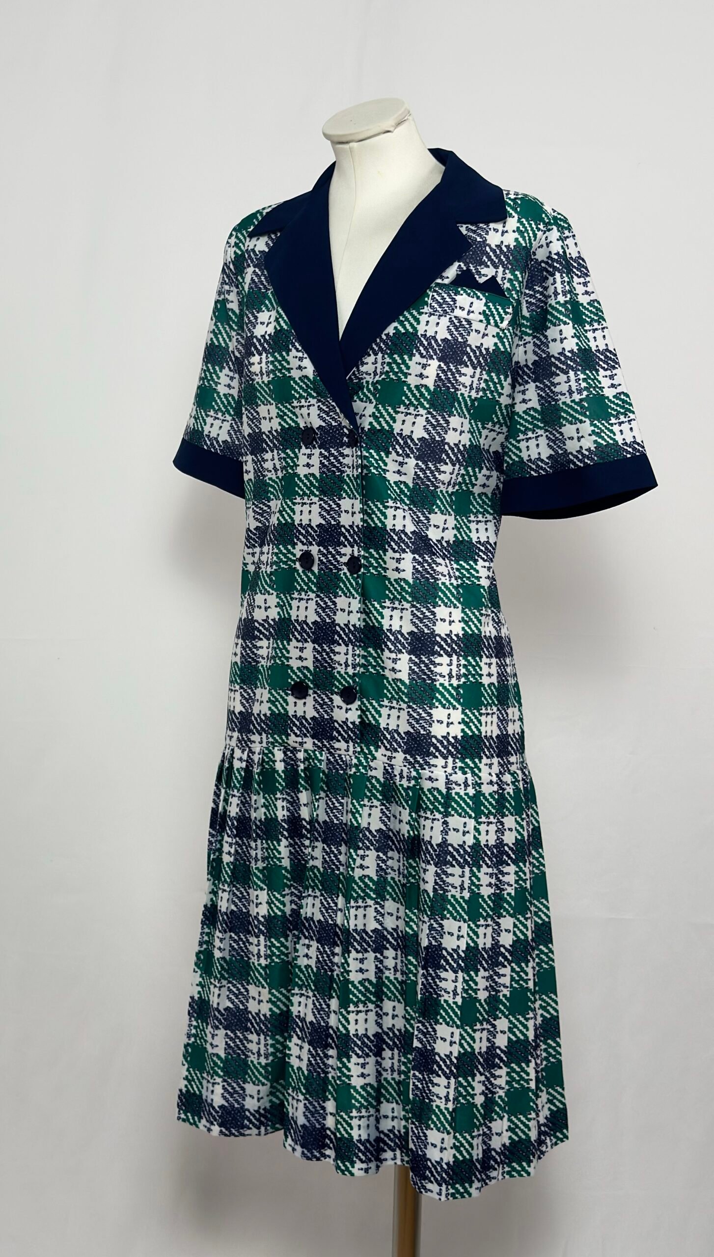 Vestido cuello solapa pata de gallo - Imagen 4